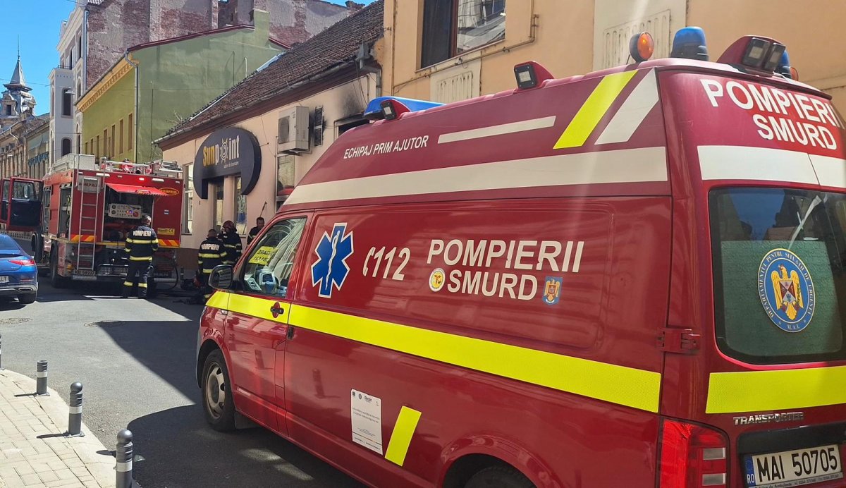Incendiu izbucnit la o societate comercială de pe strada Unirii
