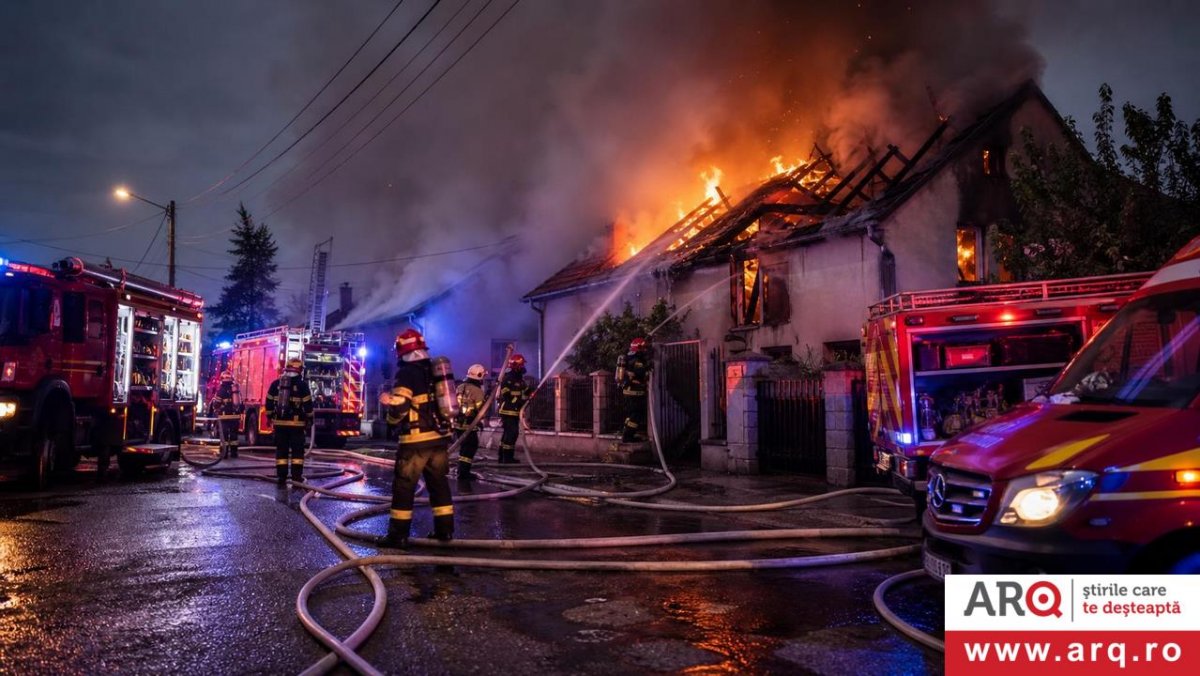 Incendiu izbucnit la o casă de pe strada Prunului
