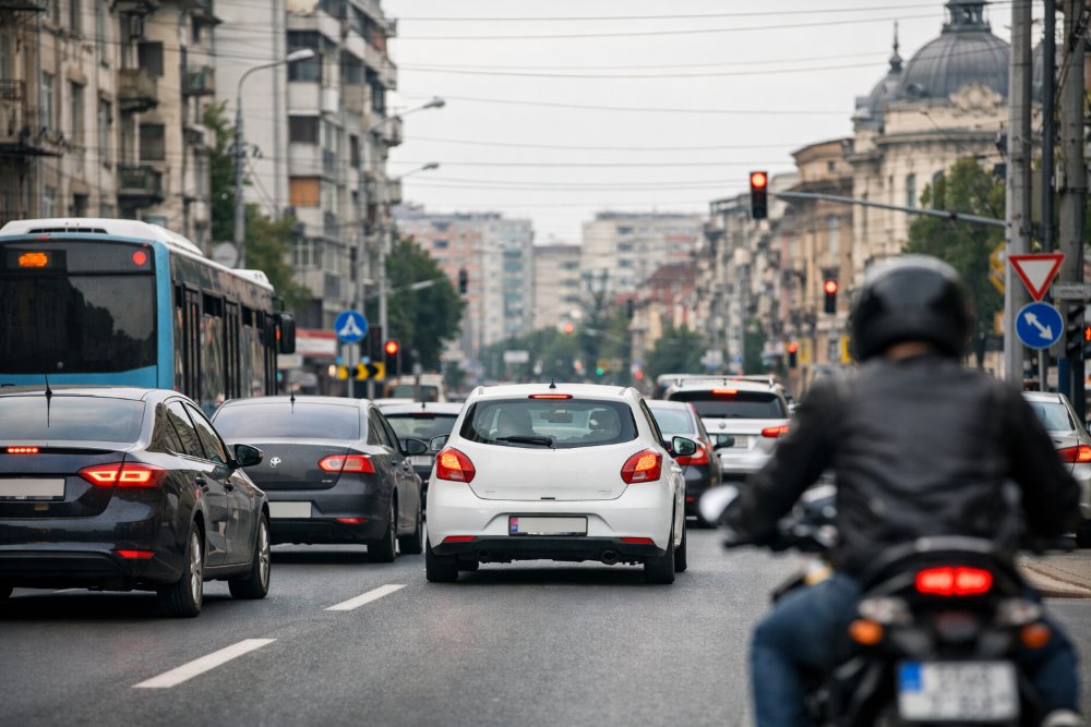 Motociclist prins în Arad fără permis și „turat” cu substanțe psihoactive