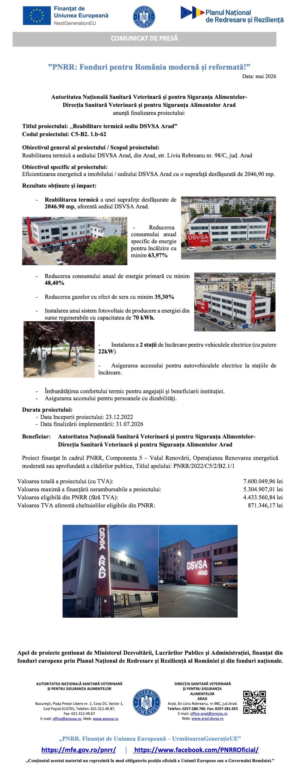ANUNȚ FINALIZARE PROIECT
