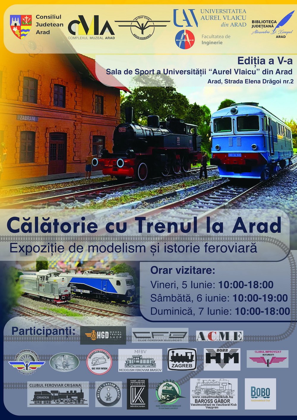 „Călătorie cu Trenul la Arad” revine: Expoziția de modelism feroviar, ediția a V‑a