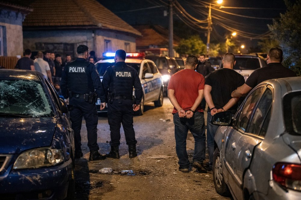 Șapte bărbați reținuți după o altercație violentă în Lipova
