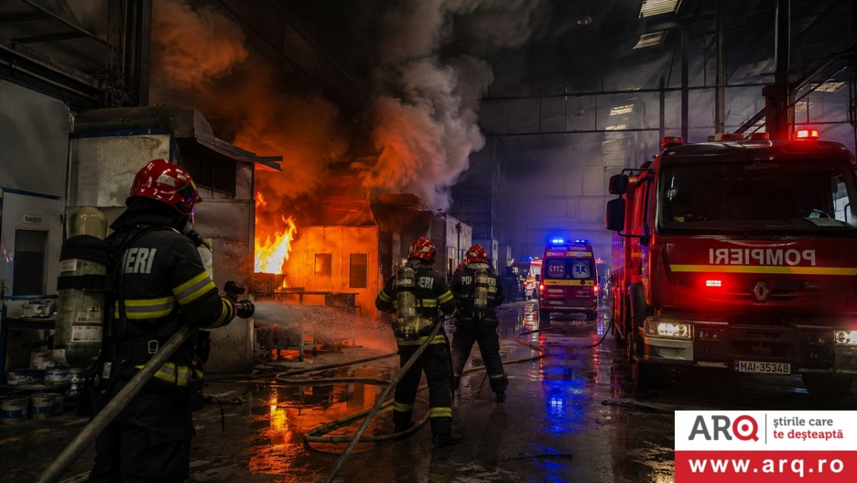  Incendiu la o vopsitorie în zona industrială Vest
