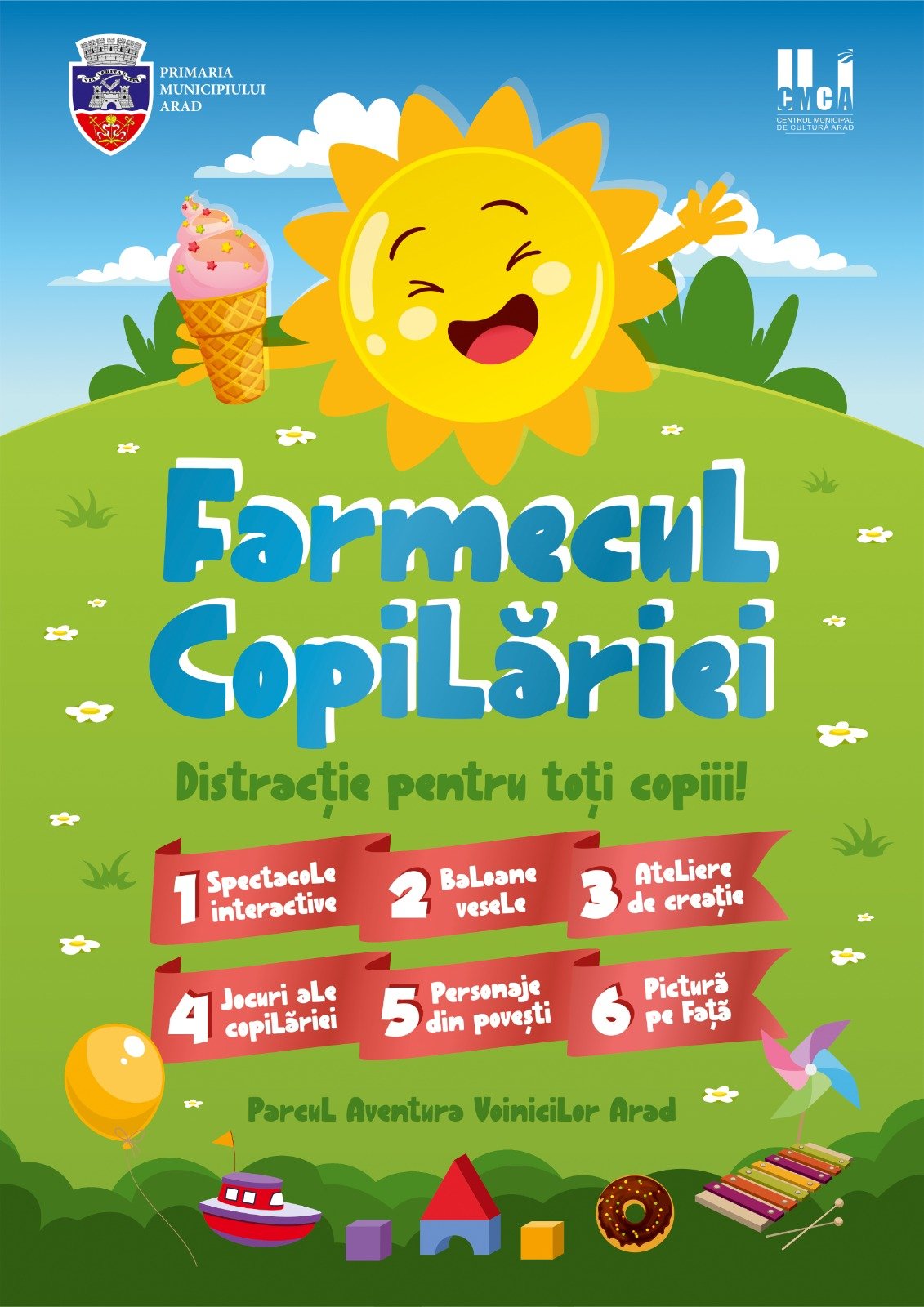 Clovnii Avila și „Prințesa Mofturici”, atracțiile noii ediții a evenimentului „Farmecul Copilăriei”