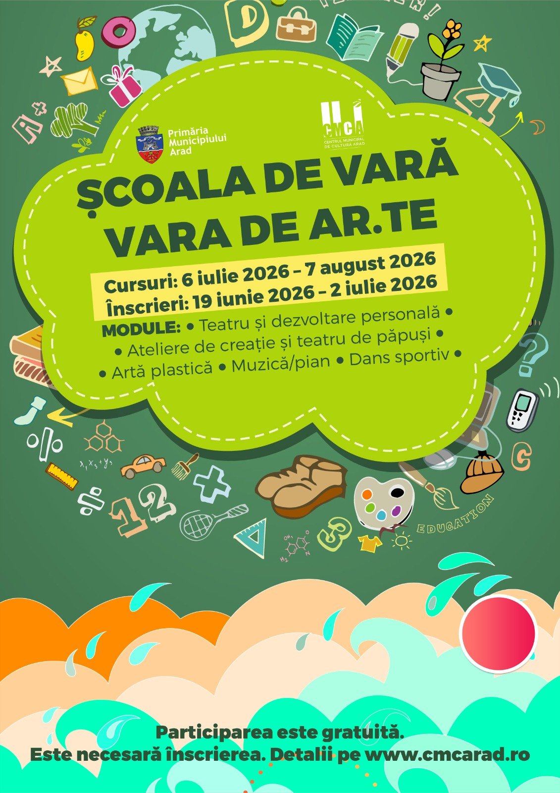 Școala de vară „Vara de AR.TE”, ediția a XI-a, revine la Arad în perioada 6 iulie – 7 august 2026