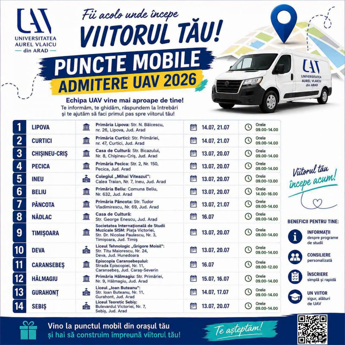 La Universitatea Aurel Vlaicu din Arad viitorul tău începe cu alegerea potrivită. Admiterea 2026 se apropie!