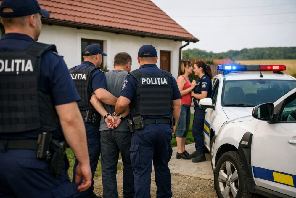 Ordine de protecție și pietre în aer: polițiștii au intervenit la Macea în primul „duel conjugal cu bolovani” al verii