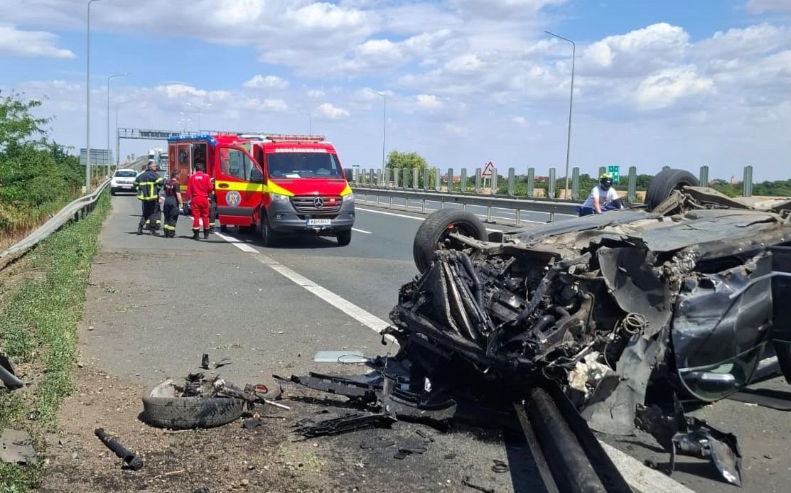 Accident rutier pe Autostrada Arad - Timișoara