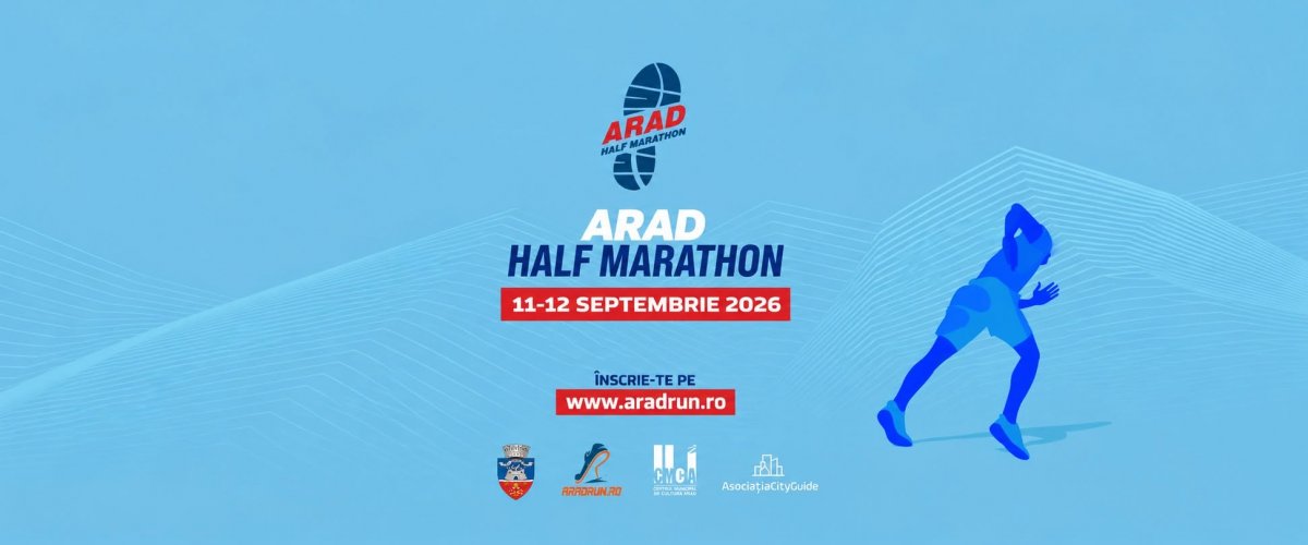 Arad Half Marathon revine în 11–12 septembrie 2026, cu probe pentru alergători, echipe, copii și familii