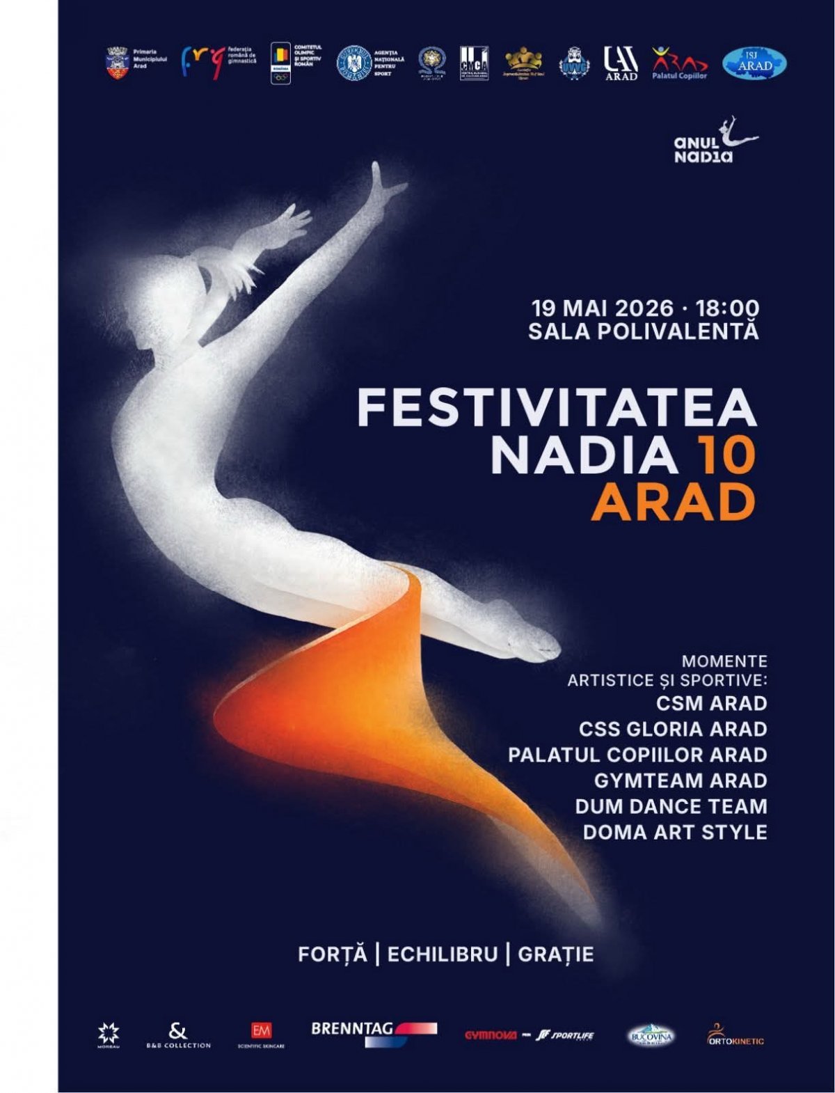 Spectacol aniversar „Anul Nadia” la Sala Polivalentă