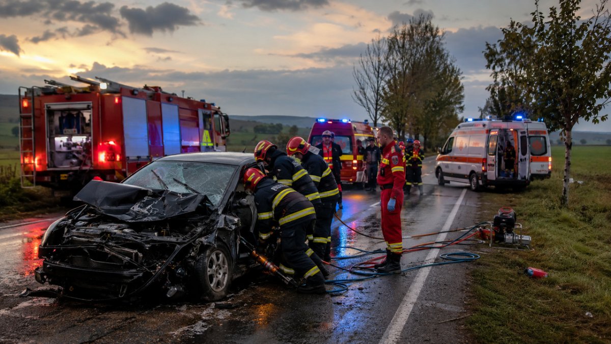 Accident rutier între localitățile Horia si Șiria