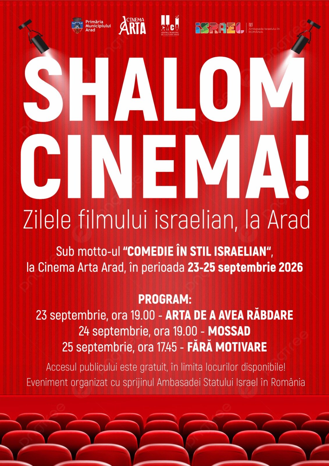 „Shalom Cinema! Comedie în stil israelian”, la Cinematograful „Arta“ din Arad