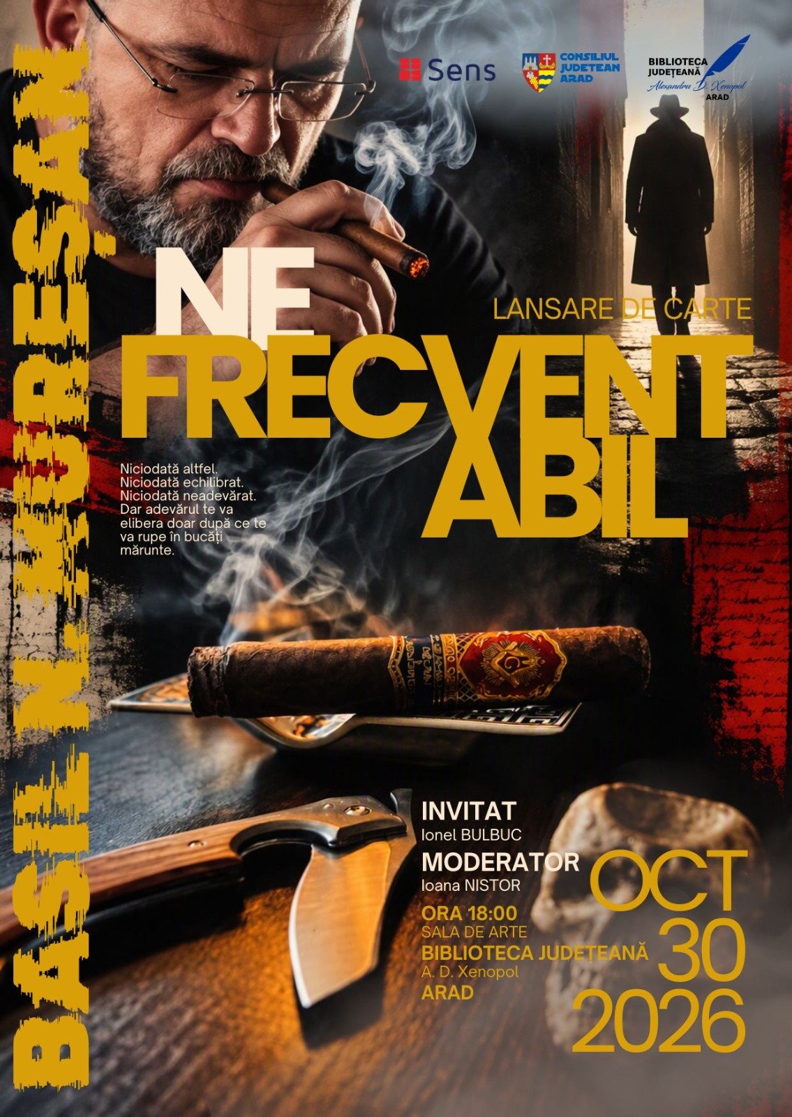 Nefrecventabil” și Basil N. Mureșan, fără menajamente, la Biblioteca Județeană Arad