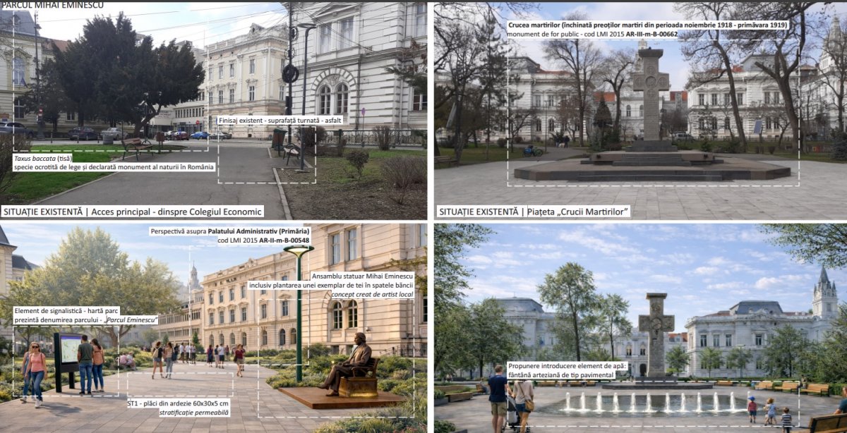 Primăria anunță că Parcul „Mihai Eminescu” va fi transformat într-un spațiu verde modern și atractiv (FOTO)