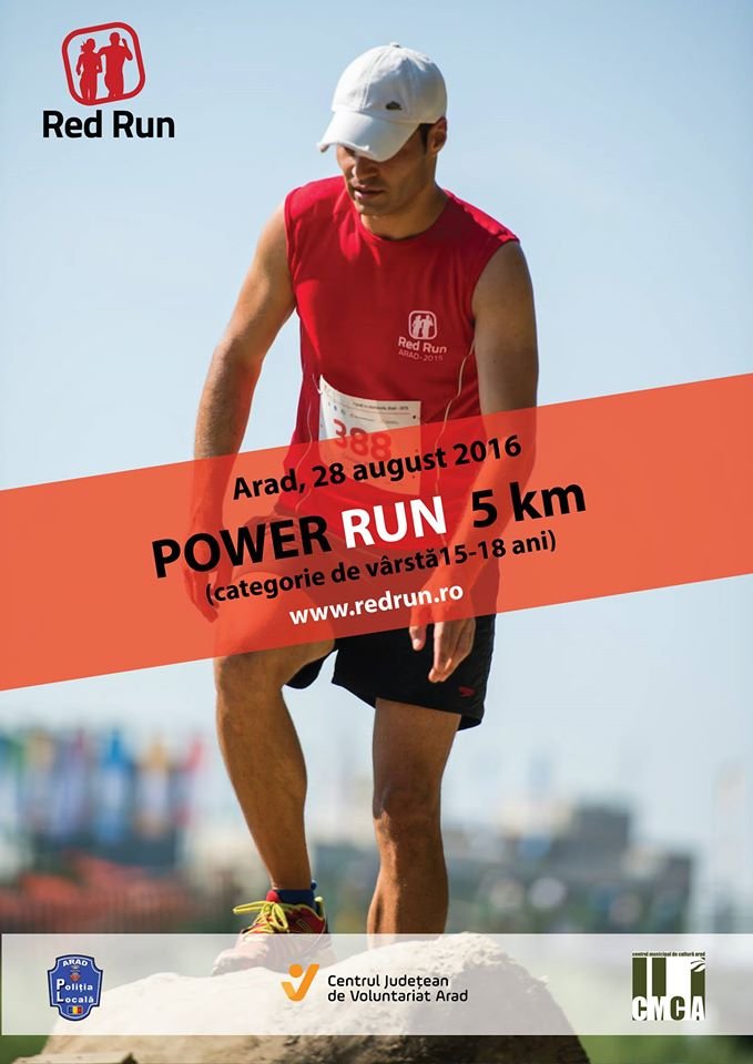 RED RUN 2016! Înscrie-te la CURSA POWER RUN - 5 KM!