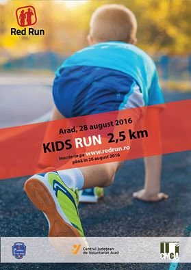RED RUN 2016! Înscrie-te la CURSA KIDS - 2,5 KM !