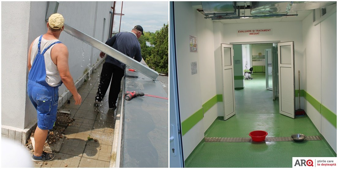 FOTO | Urgențele Spitalului Județean, modernizate cu peste 3.000.000 de lei, intră în reparații după inundații