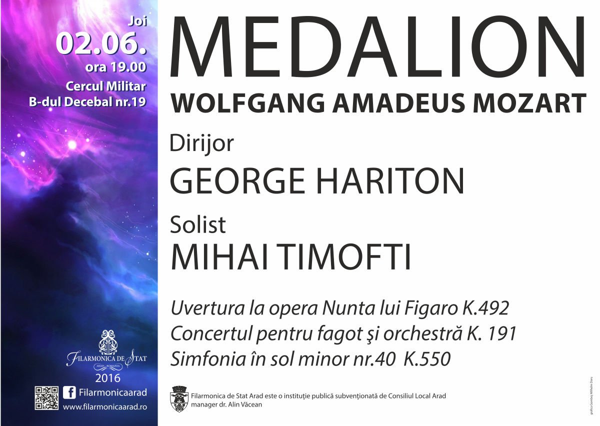 Medalion Wolfgang Amadeus Mozart, sub bagheta maestrului George Hariton
