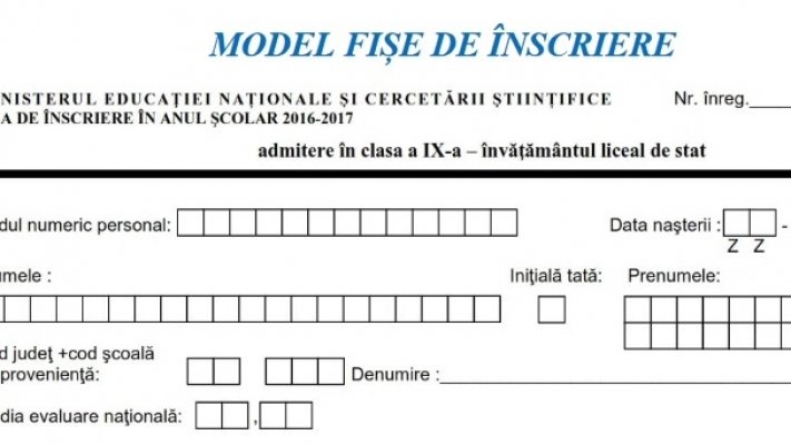 REPARTIZARE COMPUTERIZATĂ- MODEL DE CERERE. Vezi ce trebuie să completezi pentru ADMITEREA LA LICEU