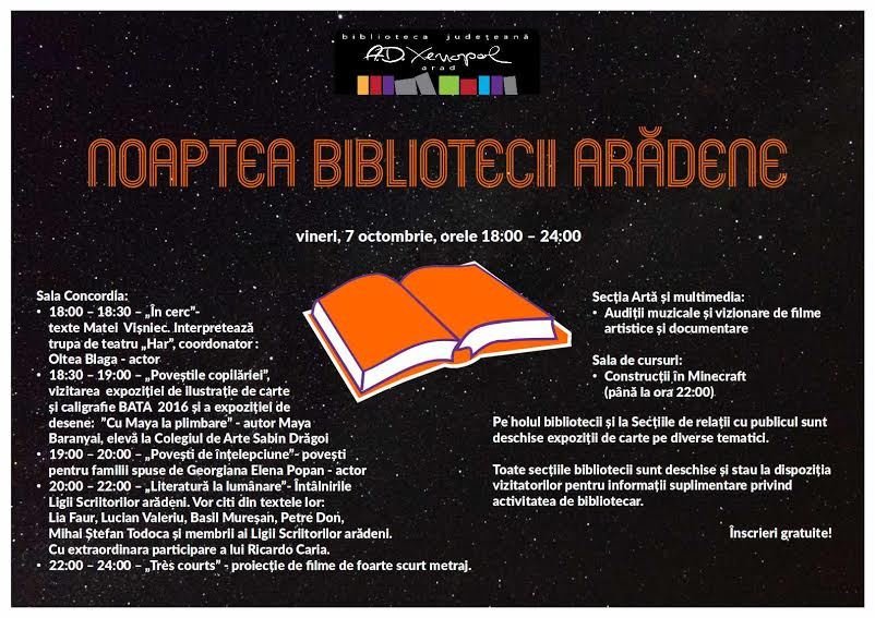 Noaptea bibliotecii arădene