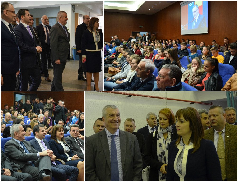 Preşedintele Senatului României, Călin Popescu Tăriceanu  şi preşedintele Consiliului Naţional al rectorilor, prof.univ.dr. Sorin Câmpeanu au vizitat ieri Universitatea „Aurel Vlaicu” din Arad